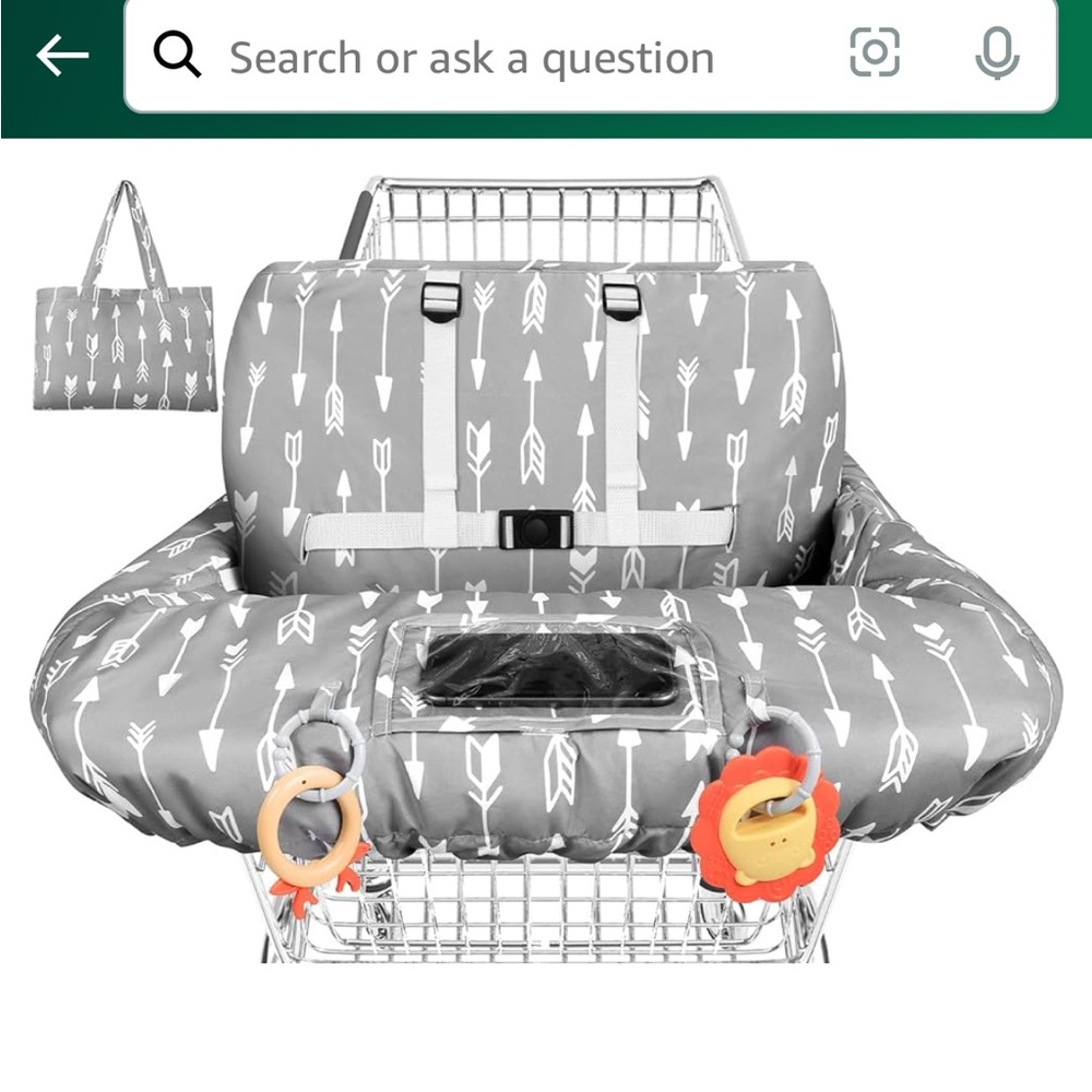 Shopping Cart Cover for Baby, Universal Fit, Soft Padded Grocery Cart Cover